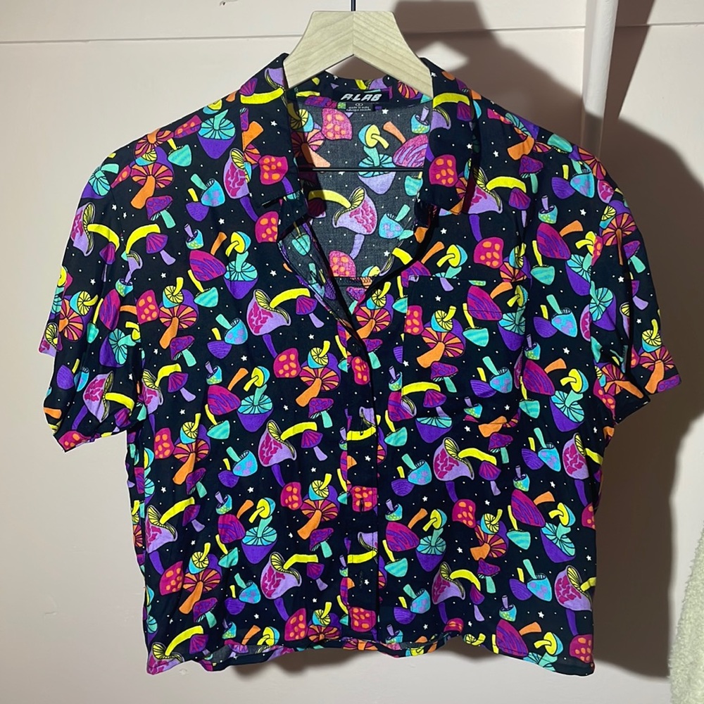 ALAB Mushroom Pattern Button Up Shirt